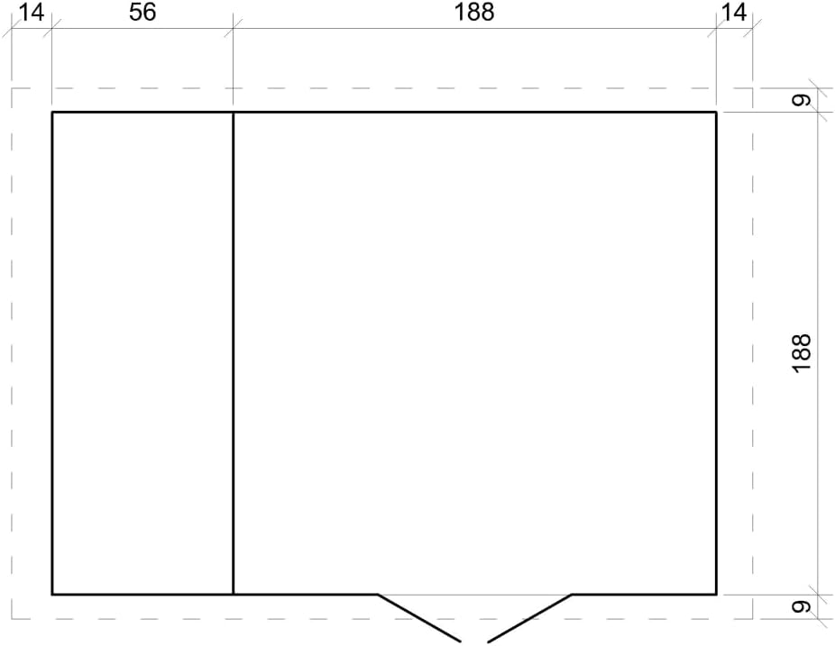 Abri de Jardin en Bois et Range bûches extérieur - Stockage extérieur I206xL272xH218 cm/ 3,53 + 0,97 m2 Petit abri à Outils, Local à vélos - TIMBELA M386
