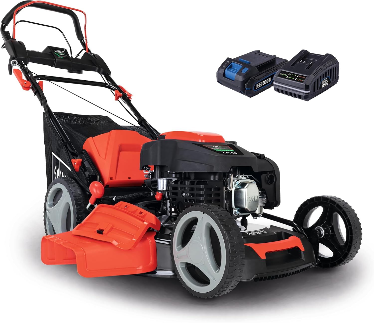 Scheppach - Tondeuse hybride 53 cm, 4400 W, 65 L, démarrage électrique - MS225-53E