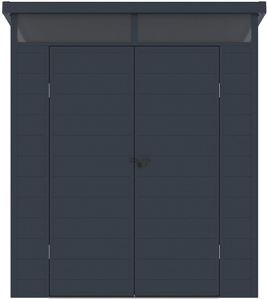 Vente-unique - Abri de Jardin en résine Gris Anthracite 3,65 m² avec Plancher - MINARO