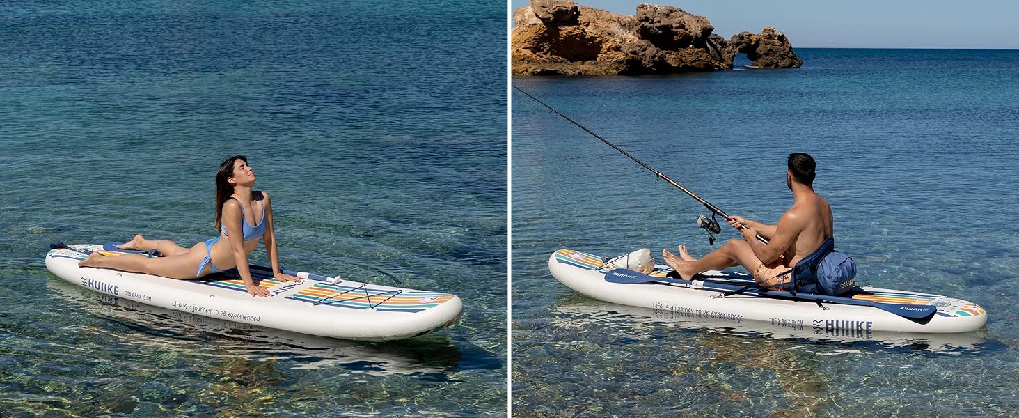 planches de stand up paddle gonflables pour la pêche et le yoga