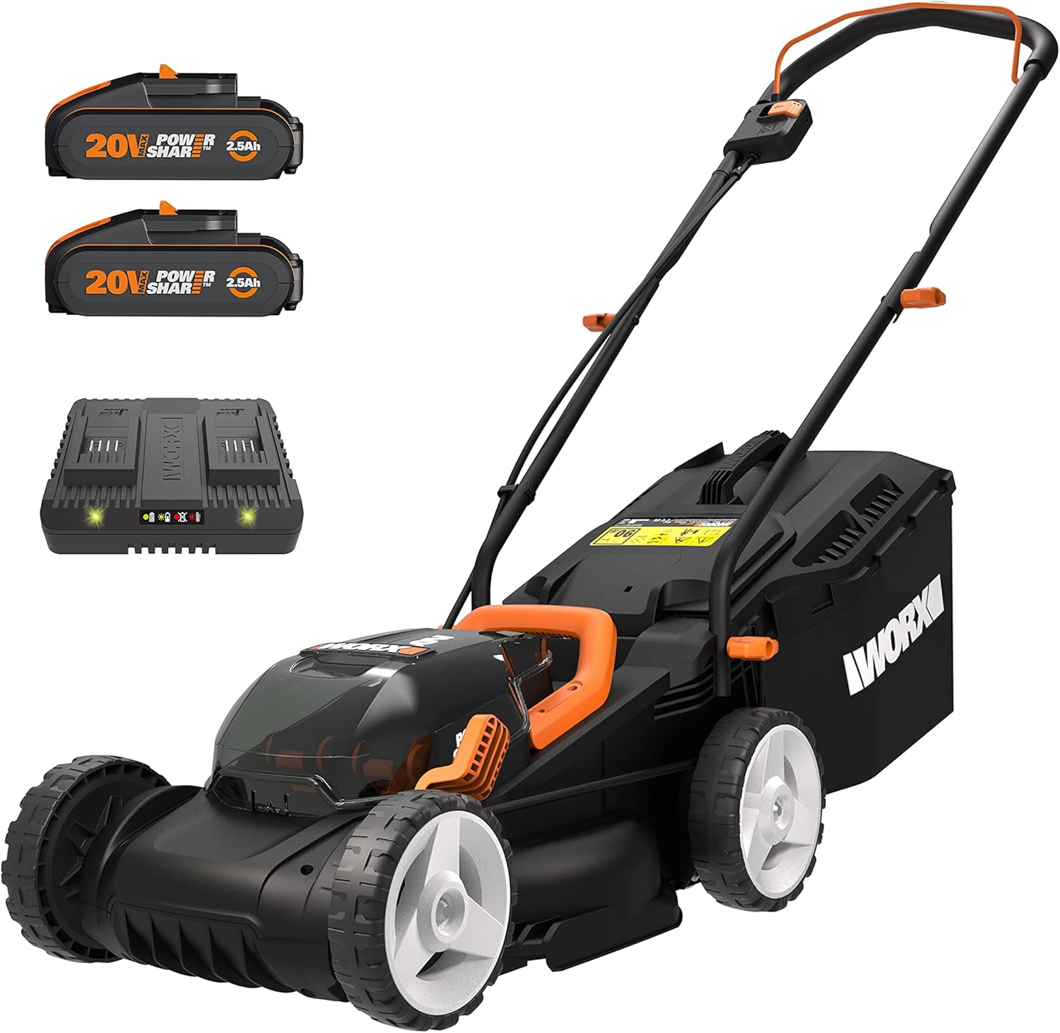 WORX - tondeuse sans fil 34 cm, 40V, 230m², 6 hauteurs, légère WG779E.1