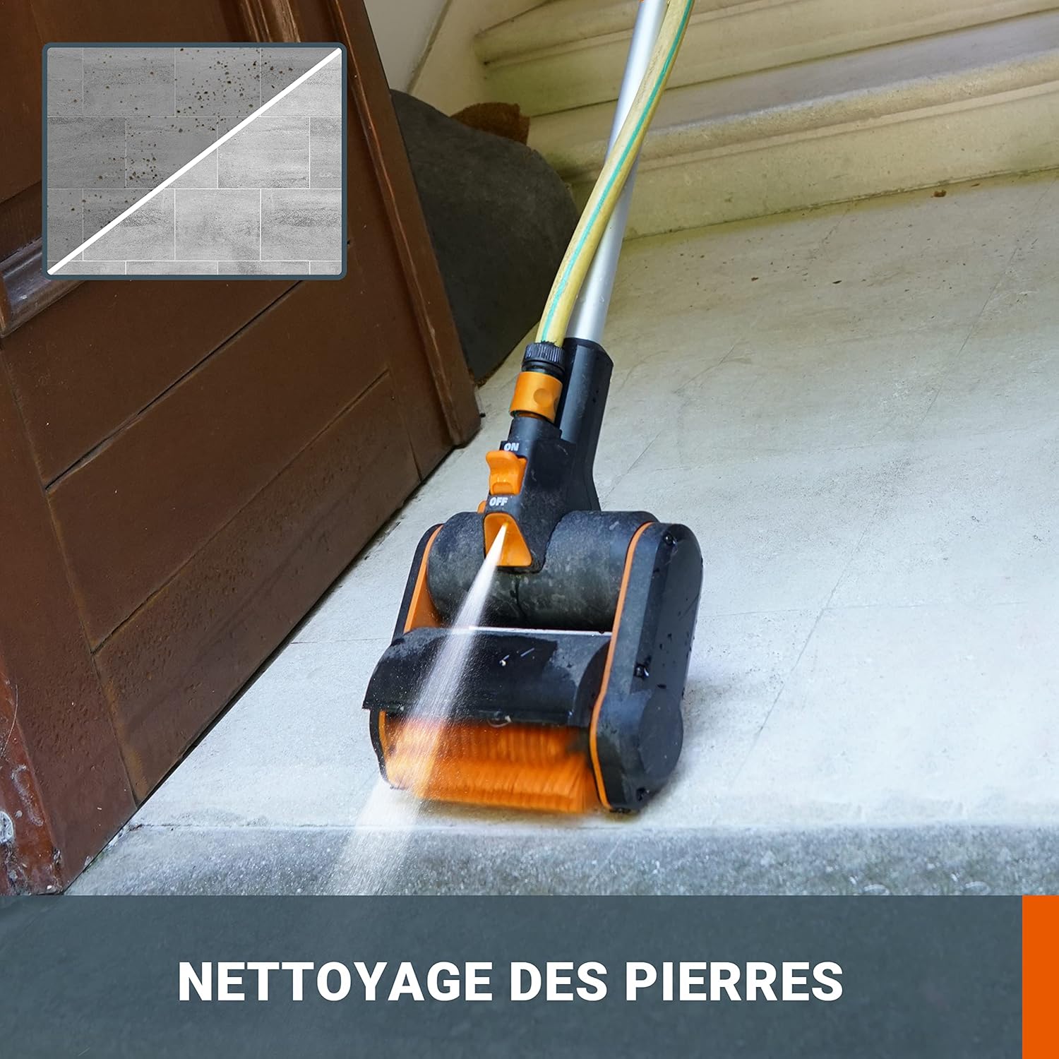 WORX - Brosse de nettoyage 20V - sans fil, 4Ah, chargeur rapide WG441E