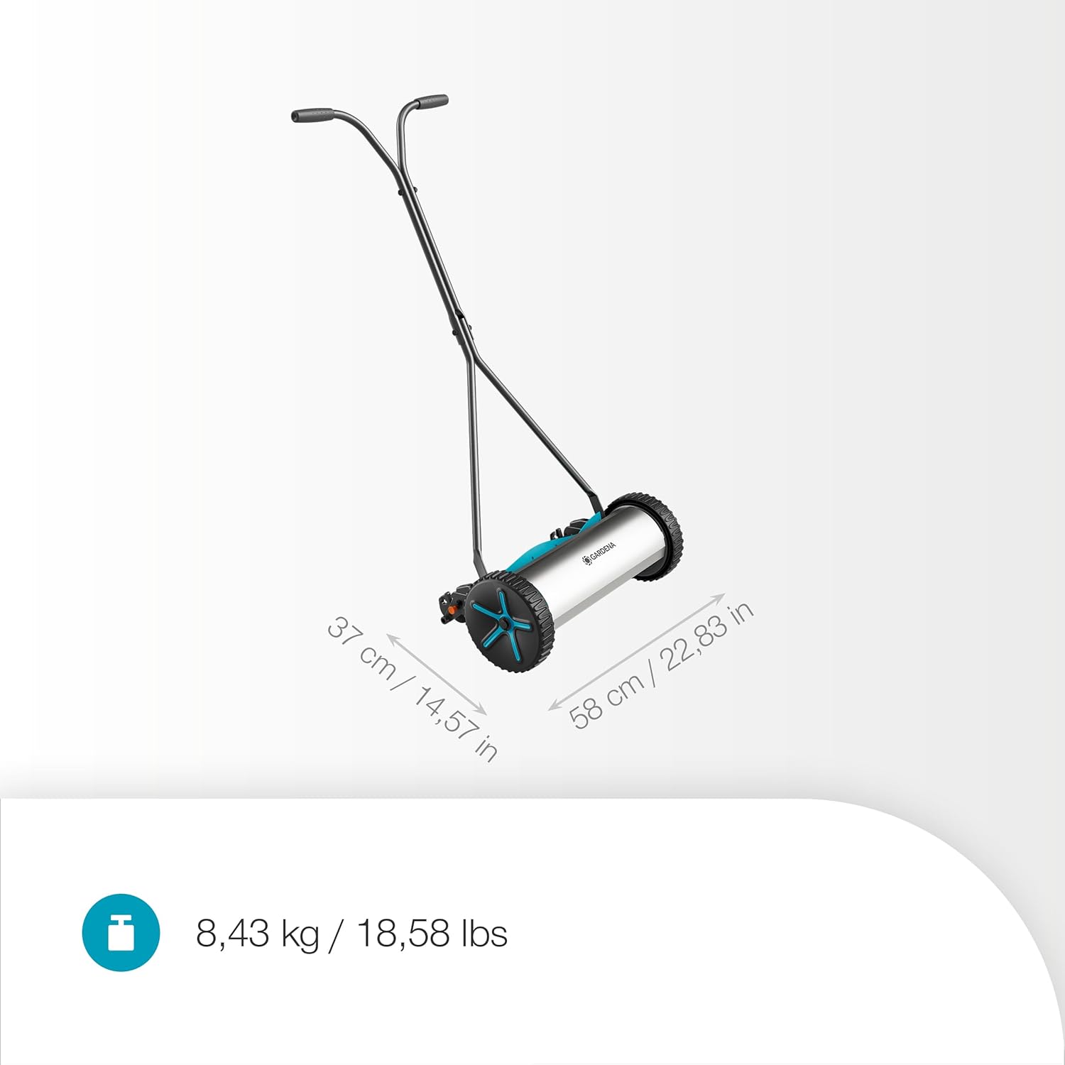 Gardena - Comfort 400 - 40 cm - tondeuse hélicoïdale sans fil, poussee facile, 250 m² - 11760-20