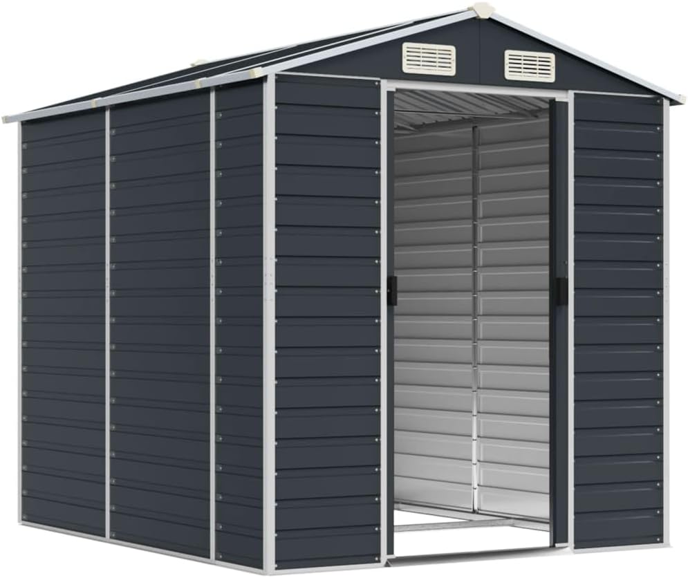 vidaXL Abri de Jardin Anthracite 191x215x198 cm Acier galvanisé