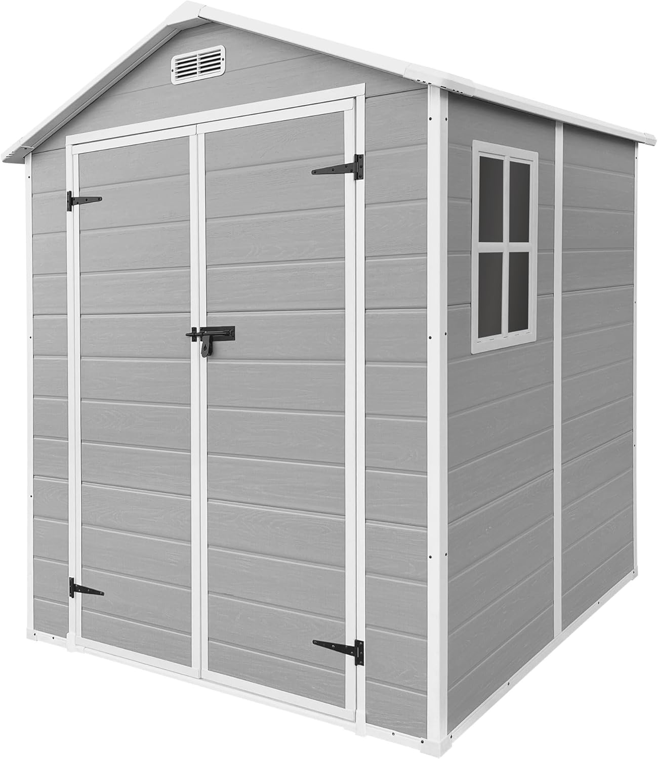 ECD Germany - abri de jardin résine, 151x182x220 cm, double porte, fenêtre, 5m³
