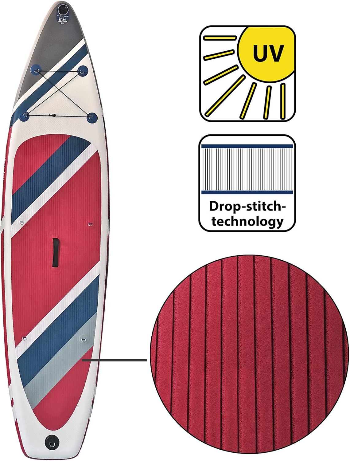 ALPIDEX - Stand Up Paddle Board - 320x76x15 cm - Gonflable, 200 kg