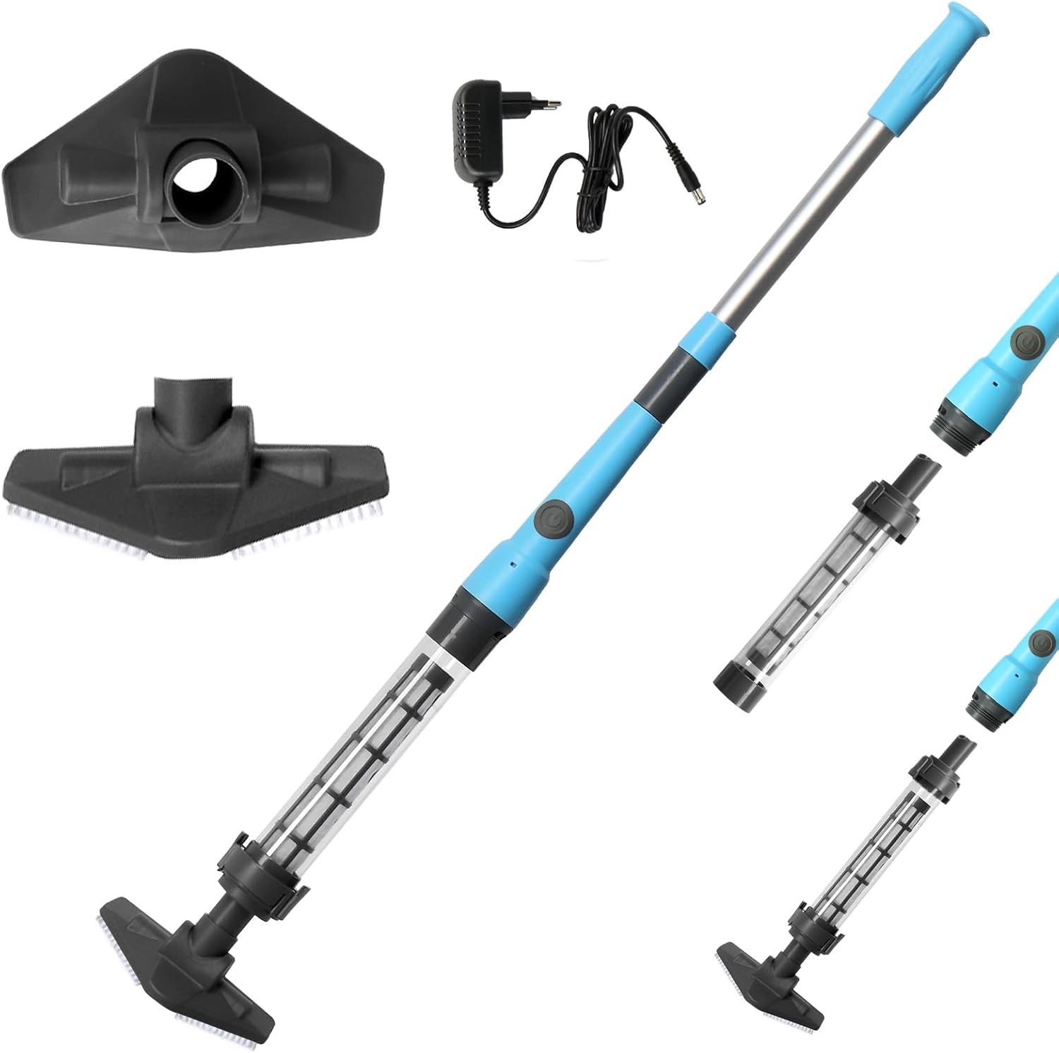 LEADZM - Aspirateur piscine sans fil, 4000mAh, 60min, 220x17,2x9,6cm