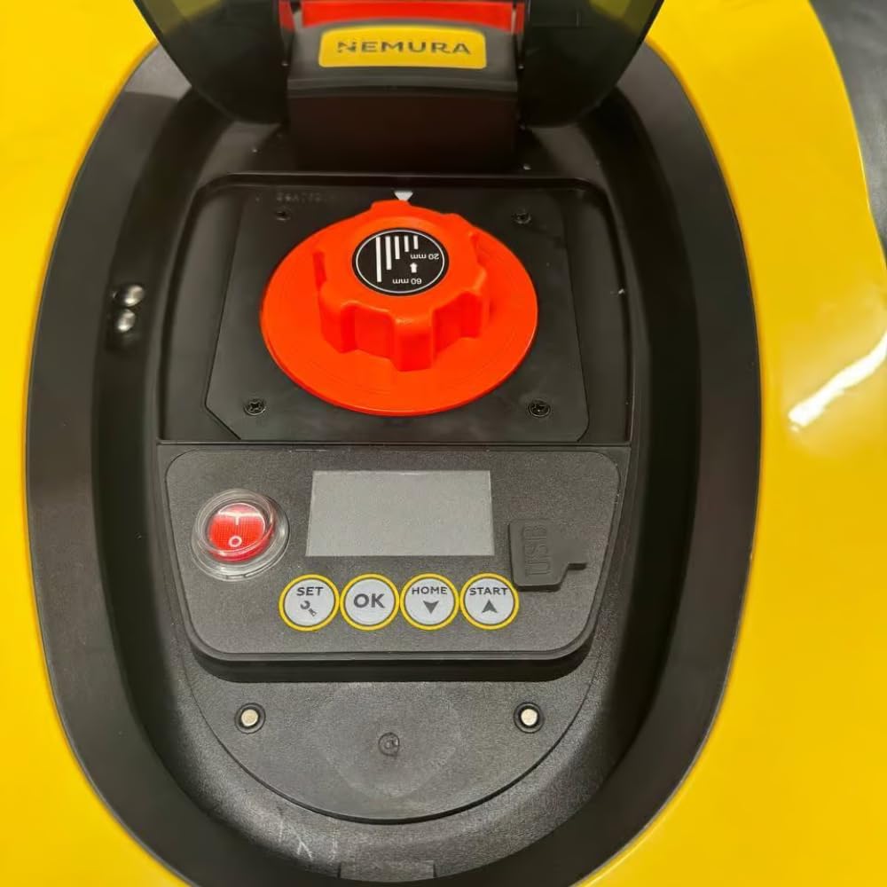 Nemura - Robot Tondeuse 18cm - 600m2, lames acier, câble et station