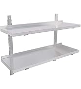 MOOTACO Étagère Murale INOX Cuisine Tablette Flottante Pose Murale Catering 2 Couches (100 * 30cm)