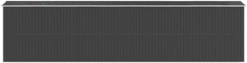 vidaXL - Abri de jardin acier galvanisé - 192x855x223 cm - Toit pentu, anthracite