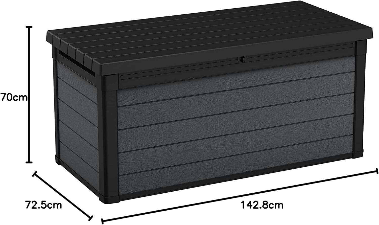 Keter - Cortina - coffre de jardin, 570L, gris, grande capacité