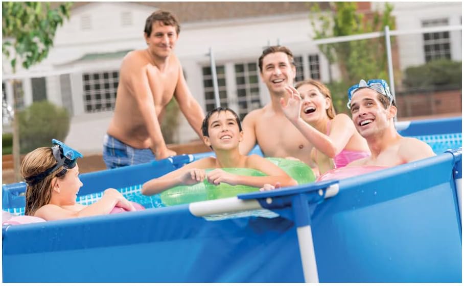 Intex 28274FR Kit de Piscinette Tubulaire Armature en Métal Bleu 4,5 x 2,2 x 84 cm 7100 L