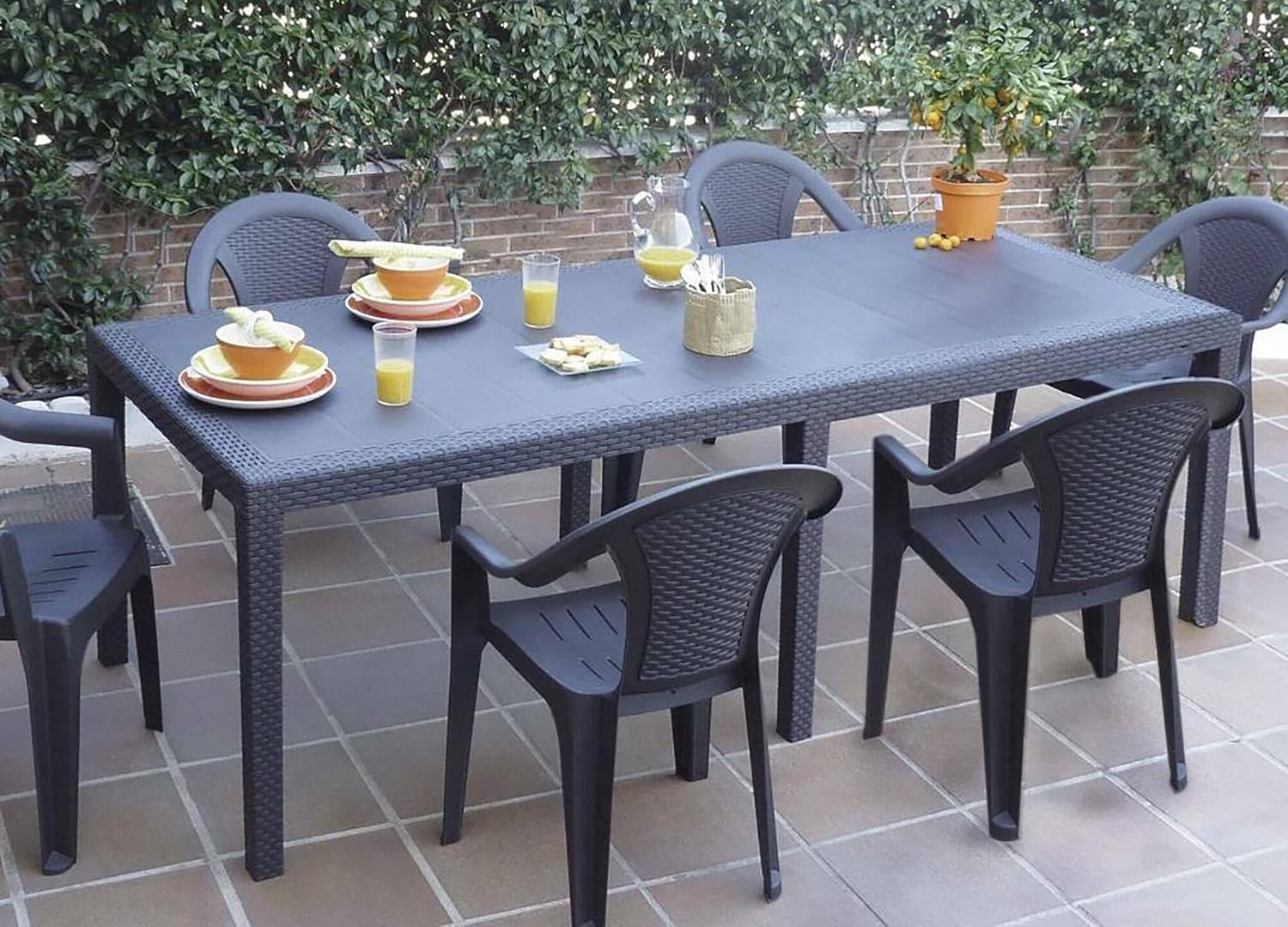 Dmora - Roma table serie - 150/220x90x72 cm - jardin extensible