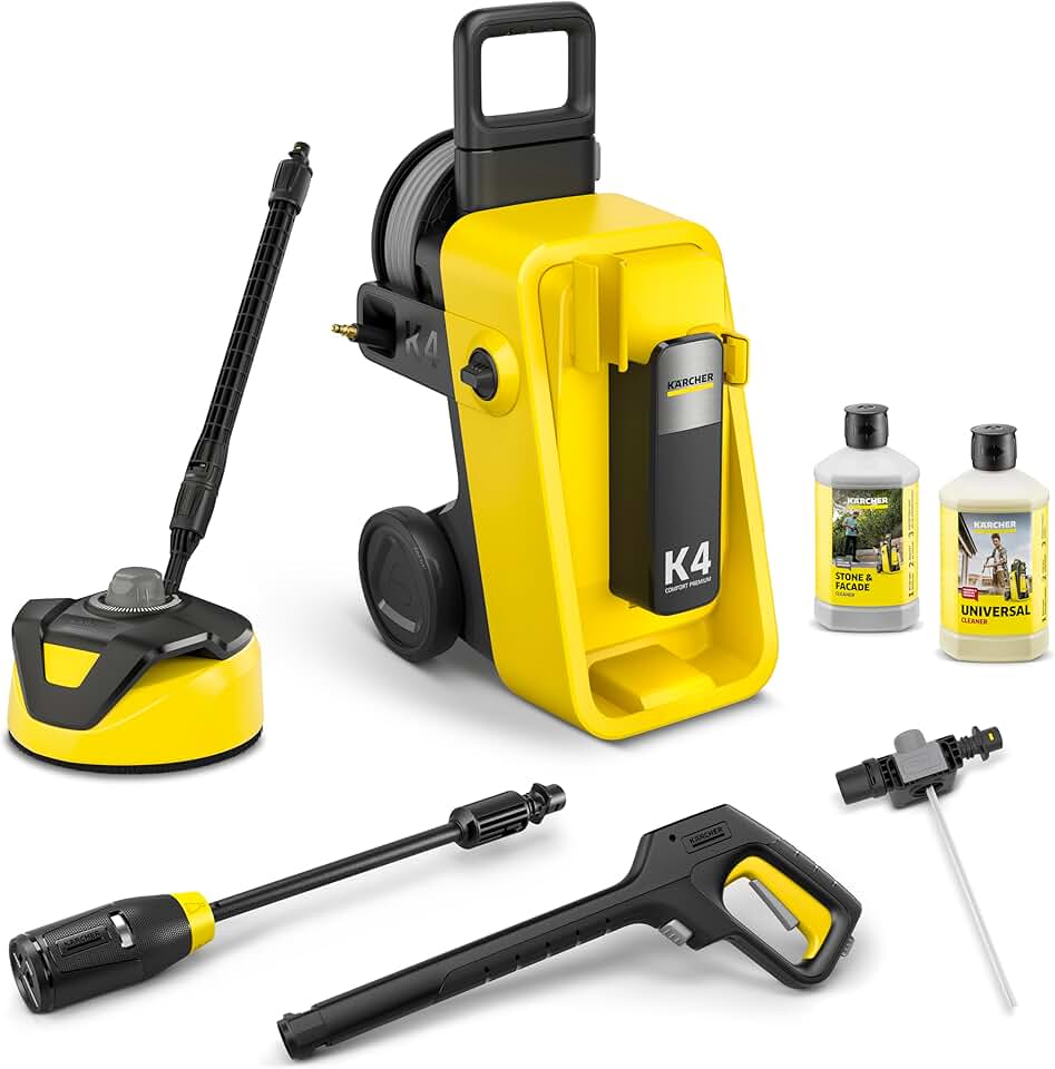 Kärcher - K 4 Comfort Premium Home - 130 bar, 420 l/h, 30 m²/h, enrouleur, 4 jets