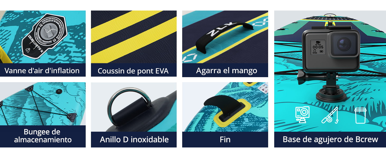 ZLX Planche de stand up paddle gonflable