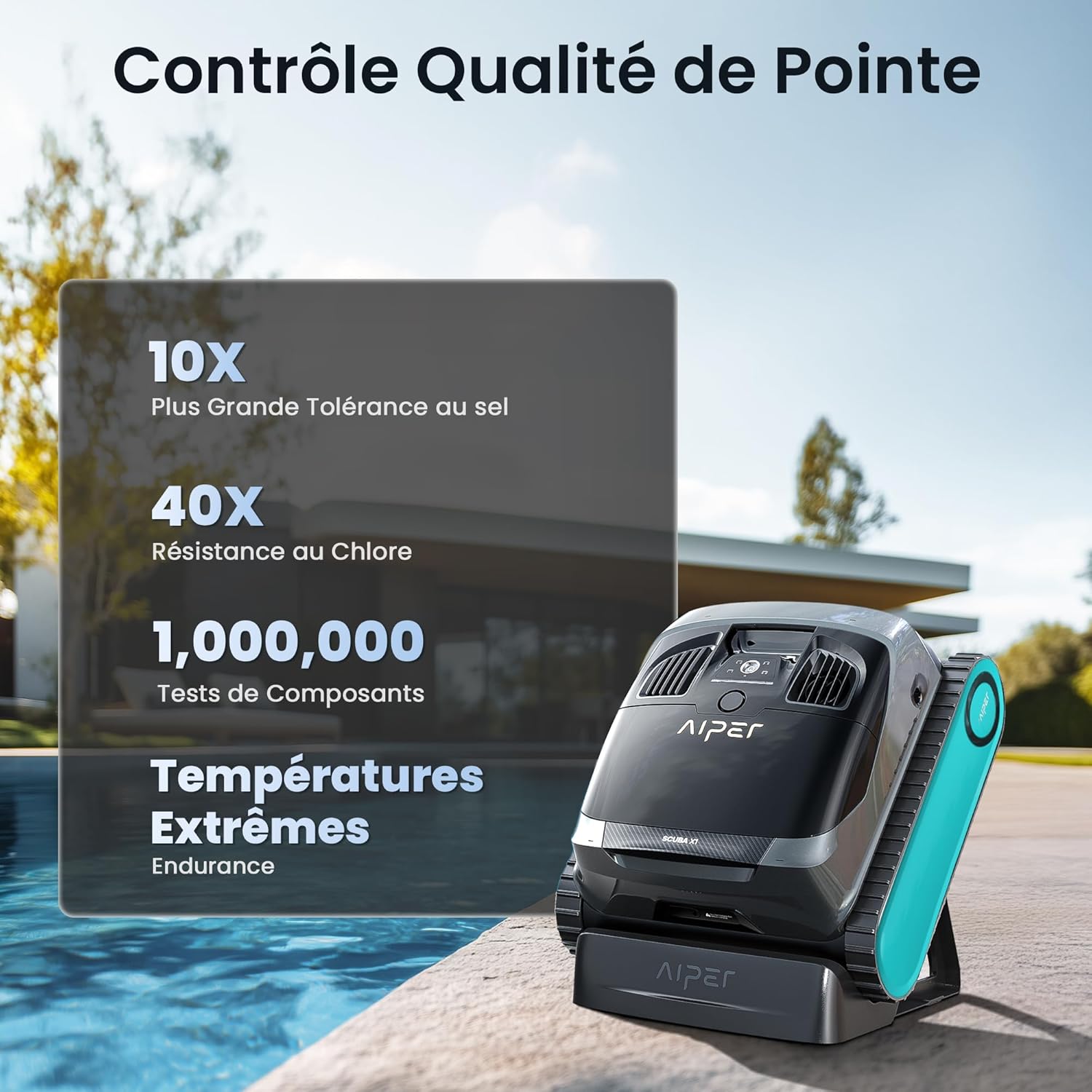 AIPER - Scuba X1 série - dimensions non précisées - nettoyage intelligent ligne d'eau, filtration ultra-fine, Scuba X1