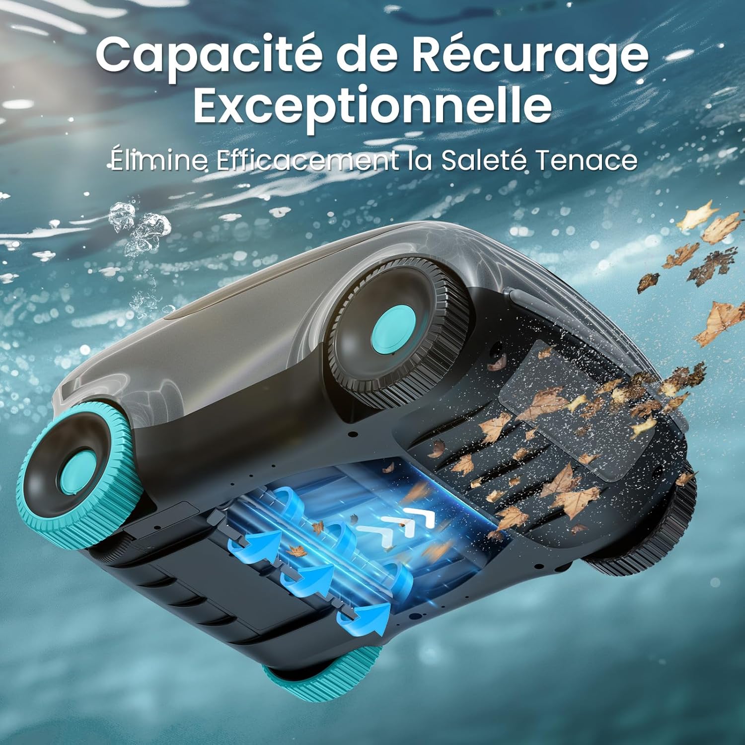 AIPER - Scuba E1 - robot piscine sans fil - filtration 3μm+180μm, tri-moteur, 130min, 100㎡
