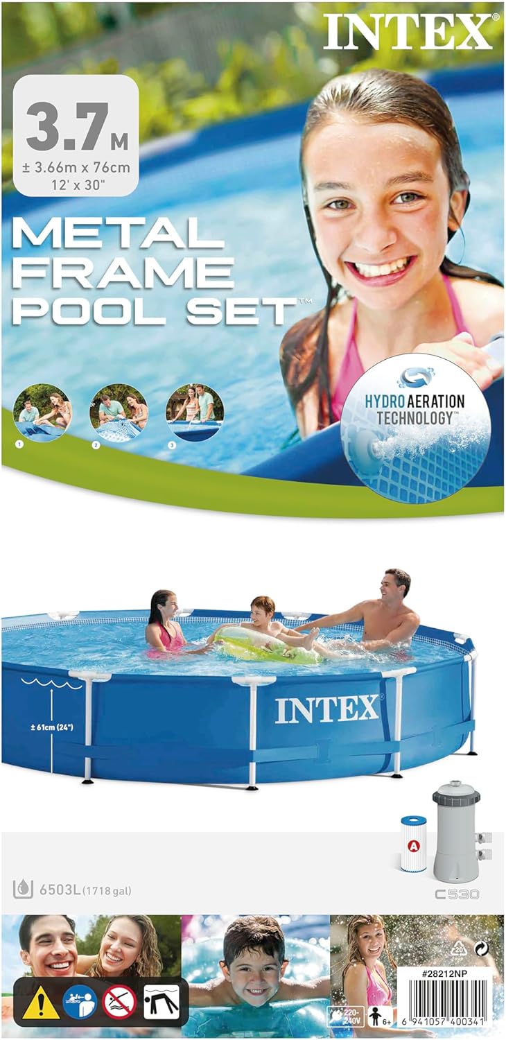 Intex - piscine cadre métal série Metal Frame - 366x76 cm - épurateur - 28212GN