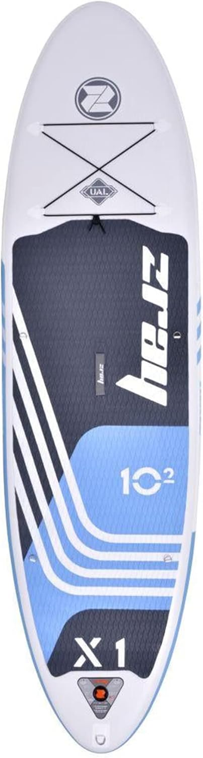 Zray - Sup Stand Up Paddle Gonflable X-Rider 10.2' - PB-ZX1E - Planche Gonflable Dropstitch - Leash, Pagaie, Pompe, Sac de Transport et Kit - Option Siege Kayak - Jusqu’à 125kg - 259l - 310x81x15cm