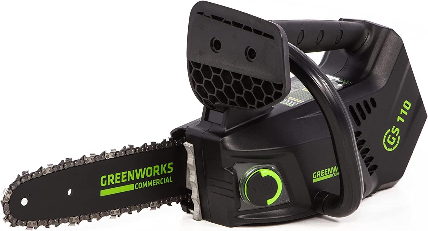 Greenworks GD40TCS Tronçonneuse à Batterie Top Poignée Moteur Sans Balais, Longueur Guide-Chaîne 10 Pouces (25 cm), Vitesse de Chaîne 12m/s, 2,4kg, Anti-rebond, SANS Batterie 40V Ni Chargeur