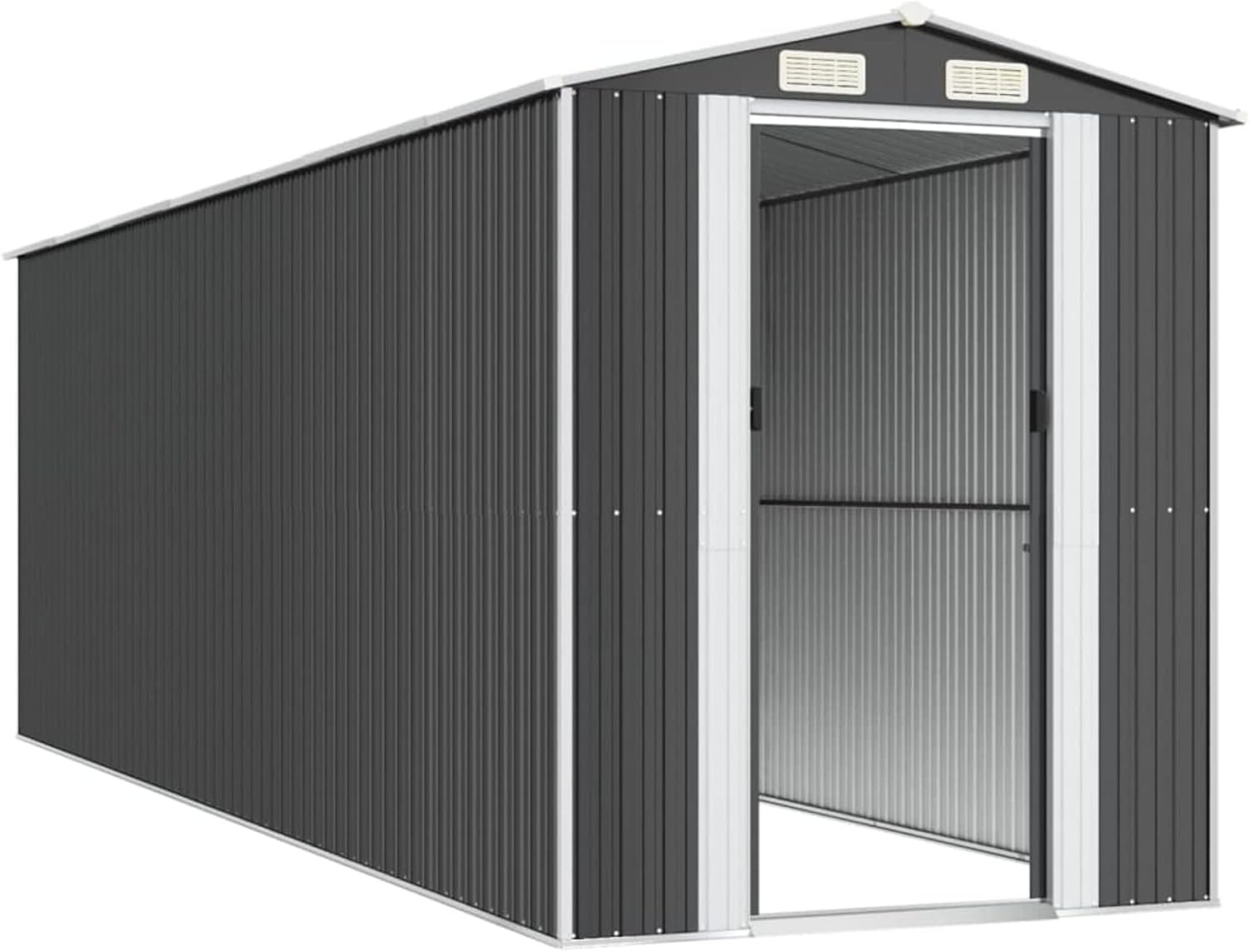 Homgoday Grand Abri de Jardin en Acier Galvanisé - Stockage Extérieur Spacieux et Pratique