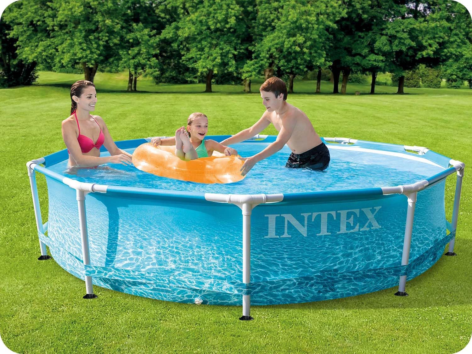 Intex - Kit Piscinette Tubulaire Ocean - ø3,05x0,76m - montage rapide