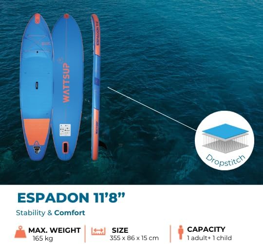 Wattsup - SUP Essentials Dropstitch - 320cm - pack complet paddle