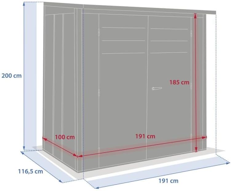 Hespéride - Abri de Jardin Forgia 2,2m² - acier graphite robuste