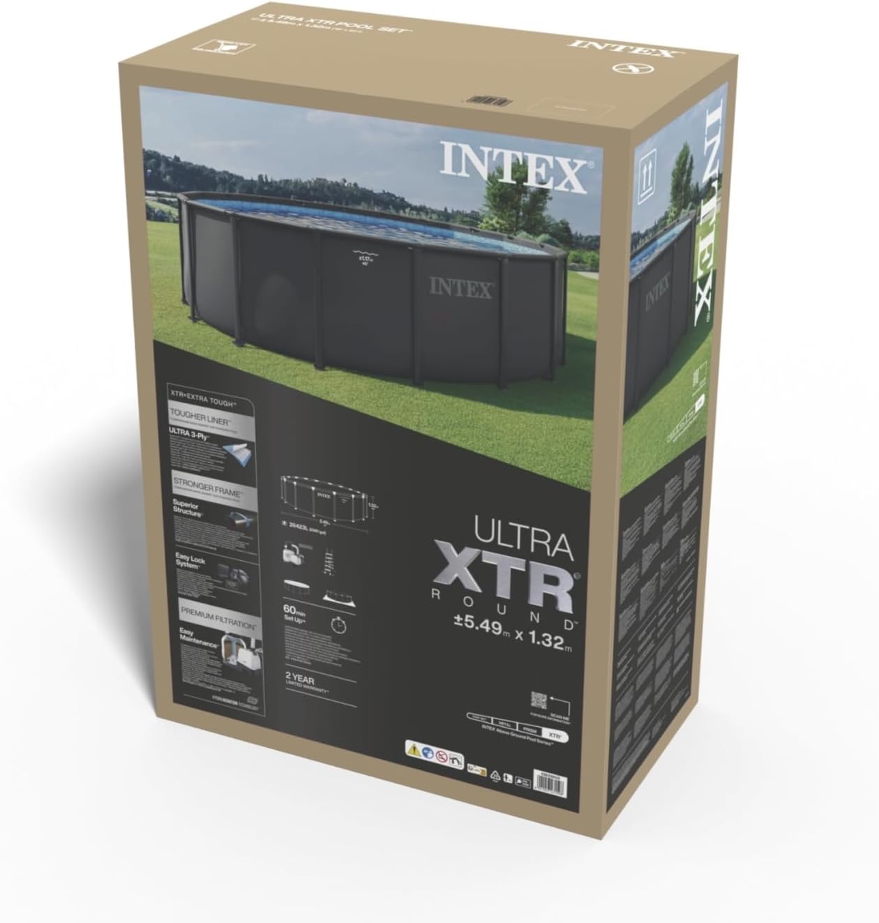 Intex - 26330GS - Kit Piscine Ultra XTR Rond Tubulaire 5,49 x 1,22m