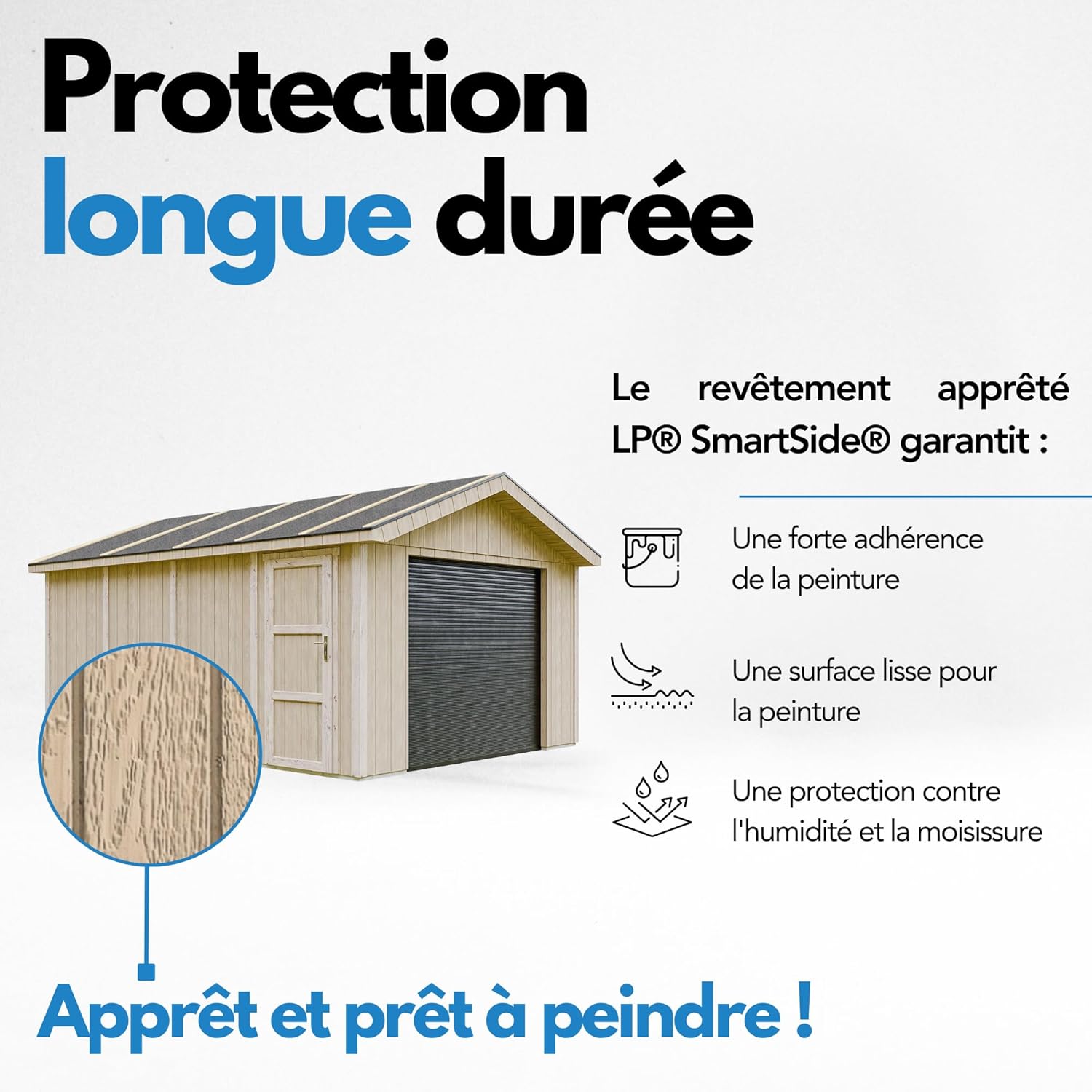Timbela - Abri de jardin premium 17m², panneaux LP Smartside, L378xL530cm - M991B