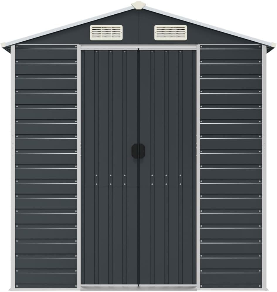 vidaXL Abri de Jardin Anthracite 191x555x198 cm Acier galvanisé