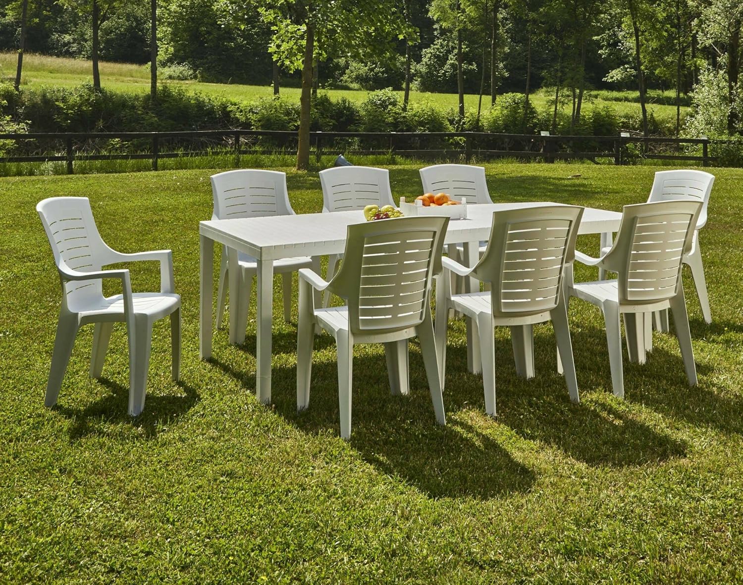 Dmora - Susa - 150x90x72 cm - table à manger extensible, blanc, Made in Italy