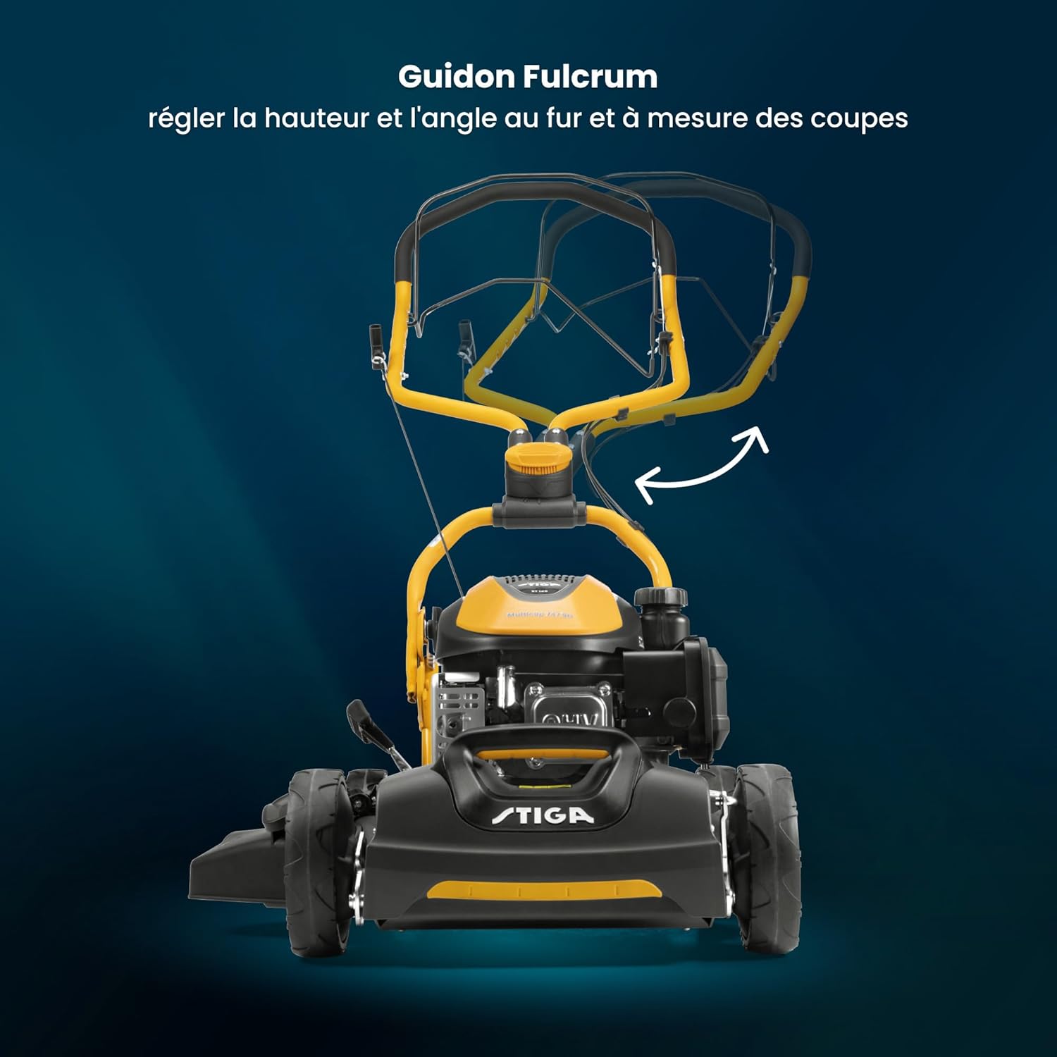 STIGA - Multiclip 747 SD - 45 cm - 139 CC, mulching intégré, guidon Fulcrum