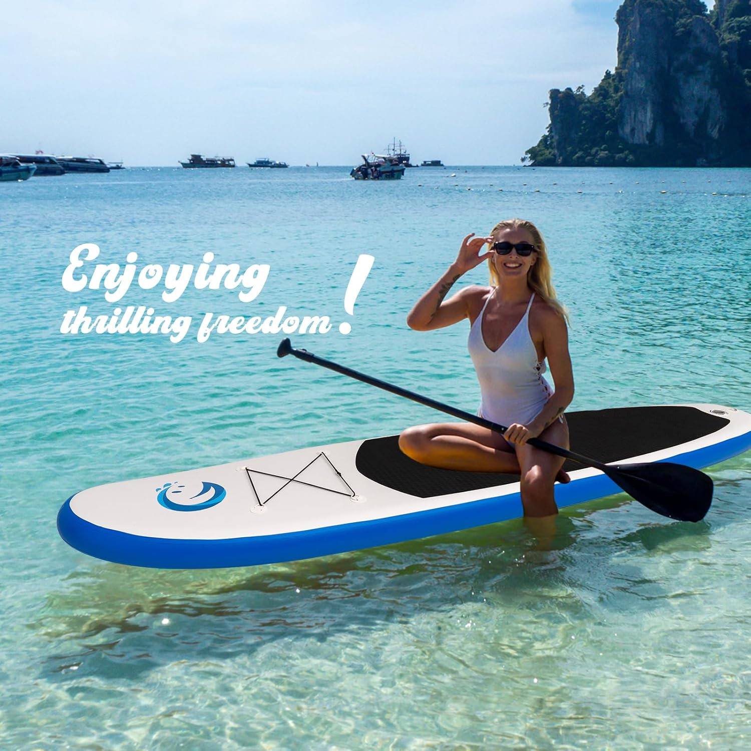 FunWater - planche SUP gonflable débutant/famille - plateforme EVA - accessoires complets