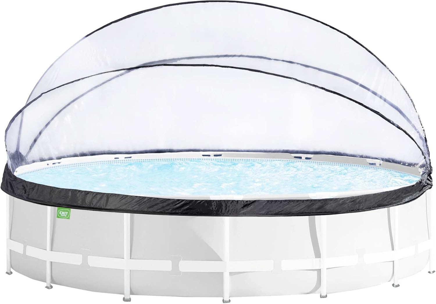 EXIT Toys Abri Piscine Hors Sol Rond ø 488 cm pour Intex/Bestway – Garde l’Eau Plus Chaude et Propre – Dôme Universel – Transparent