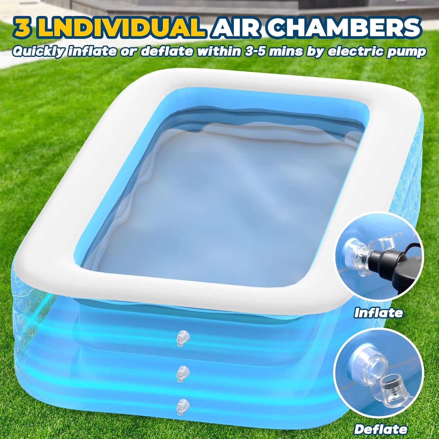 CACSPS Piscine gonflable pour adulte (160 cm)