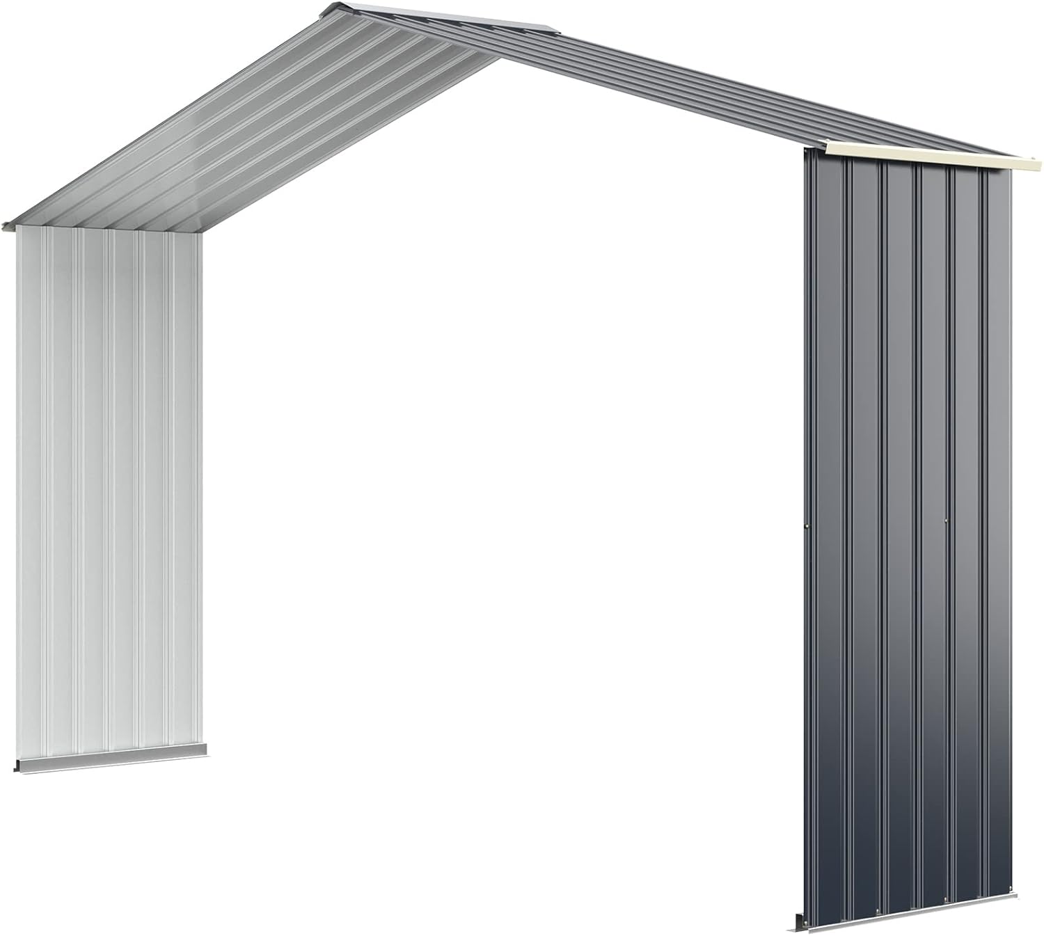 COSTWAY Kit d'Extension pour Abri de Jardin 340 x 255 x 210 cm, Gris