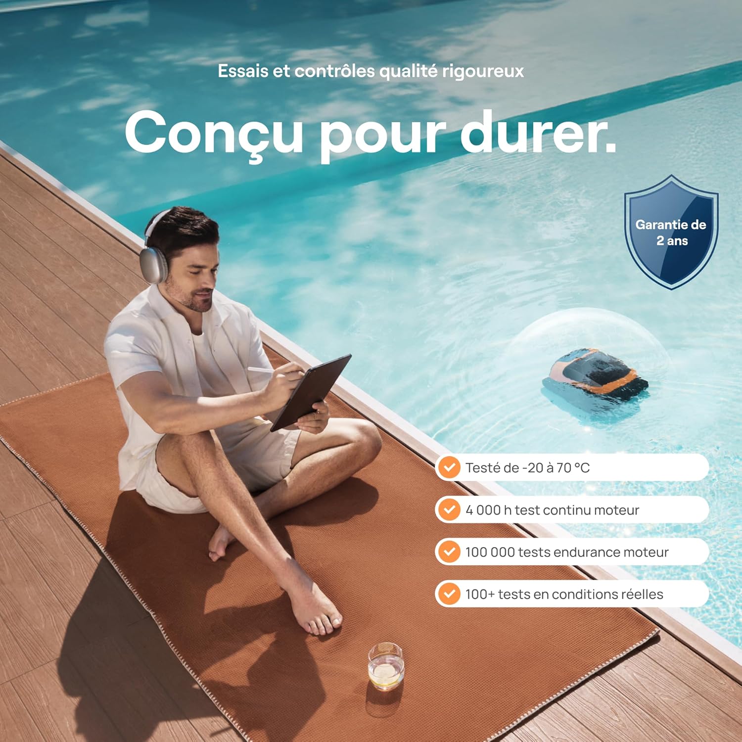 Beatbot – Sora 30 – nettoyage complet piscine – sans fil, autonomie 5h