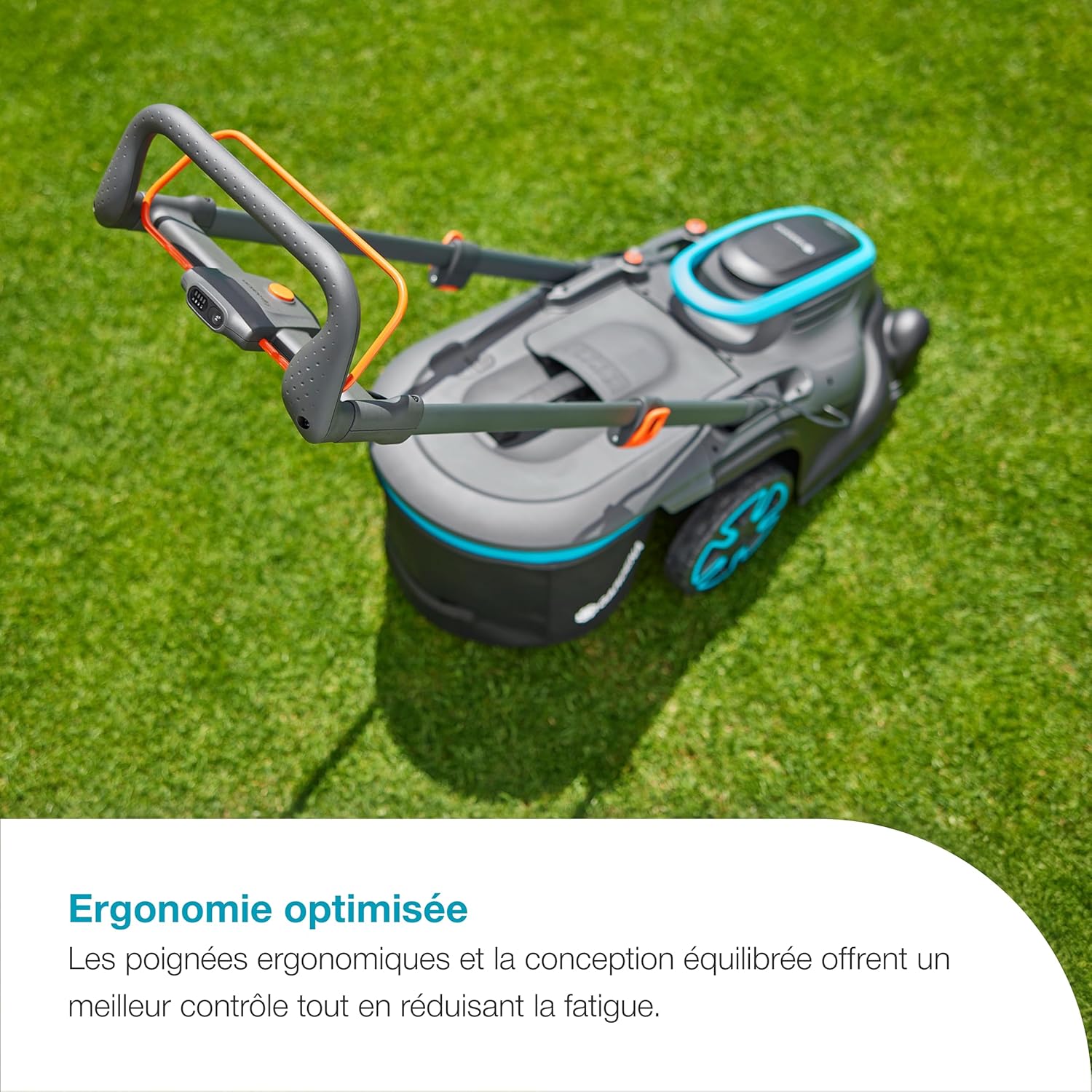 Gardena - PowerMax Duo - 46 cm - tondeuse haute performance à double lame, batterie P4A, 4636V