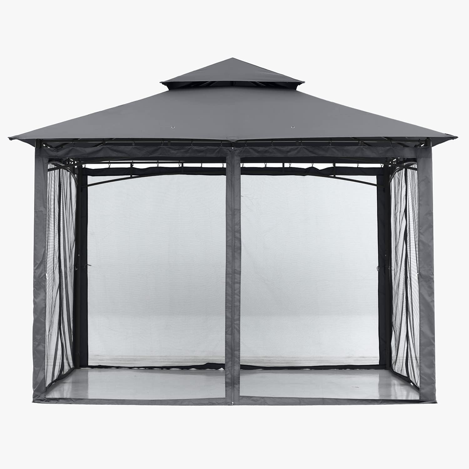 ABCCANOPY - Tonnelle Double Toit 3,35x3,35m - Filet ombre et pluie