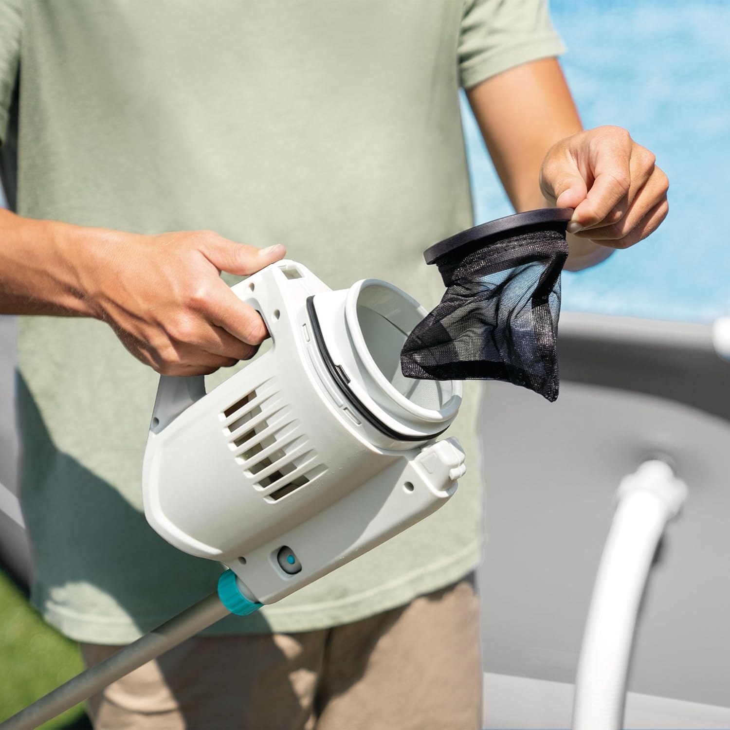 Intex - ZR100 - nettoyeur à batterie, compact, autonome, facile d'utilisation