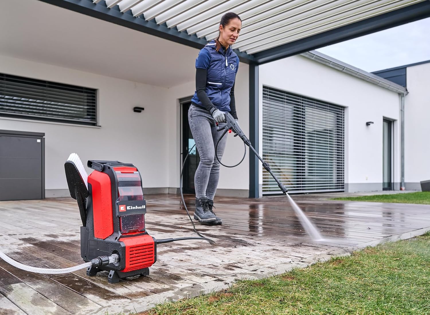 Einhell - Nettoyeur haute pression sans fil - 105 bar, 270 l/h, flexibles 4/5 m, accessoires - HYPRESSO 36/105