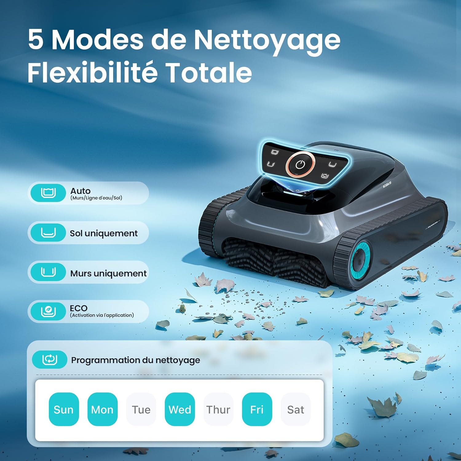Aiper - Scuba S1 - robot piscine - 270min, filtration fine, 11 capteurs, app - Scuba S1
