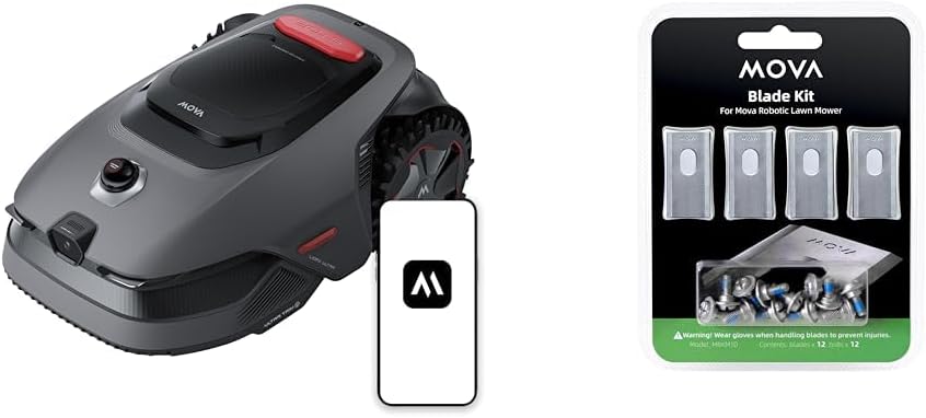 MOVA - LiDAX Ultra - 800 m² - Robot tondeuse IA LiDAR 3D, tout terrain, protection animaux - MOVALIDAXUltra800