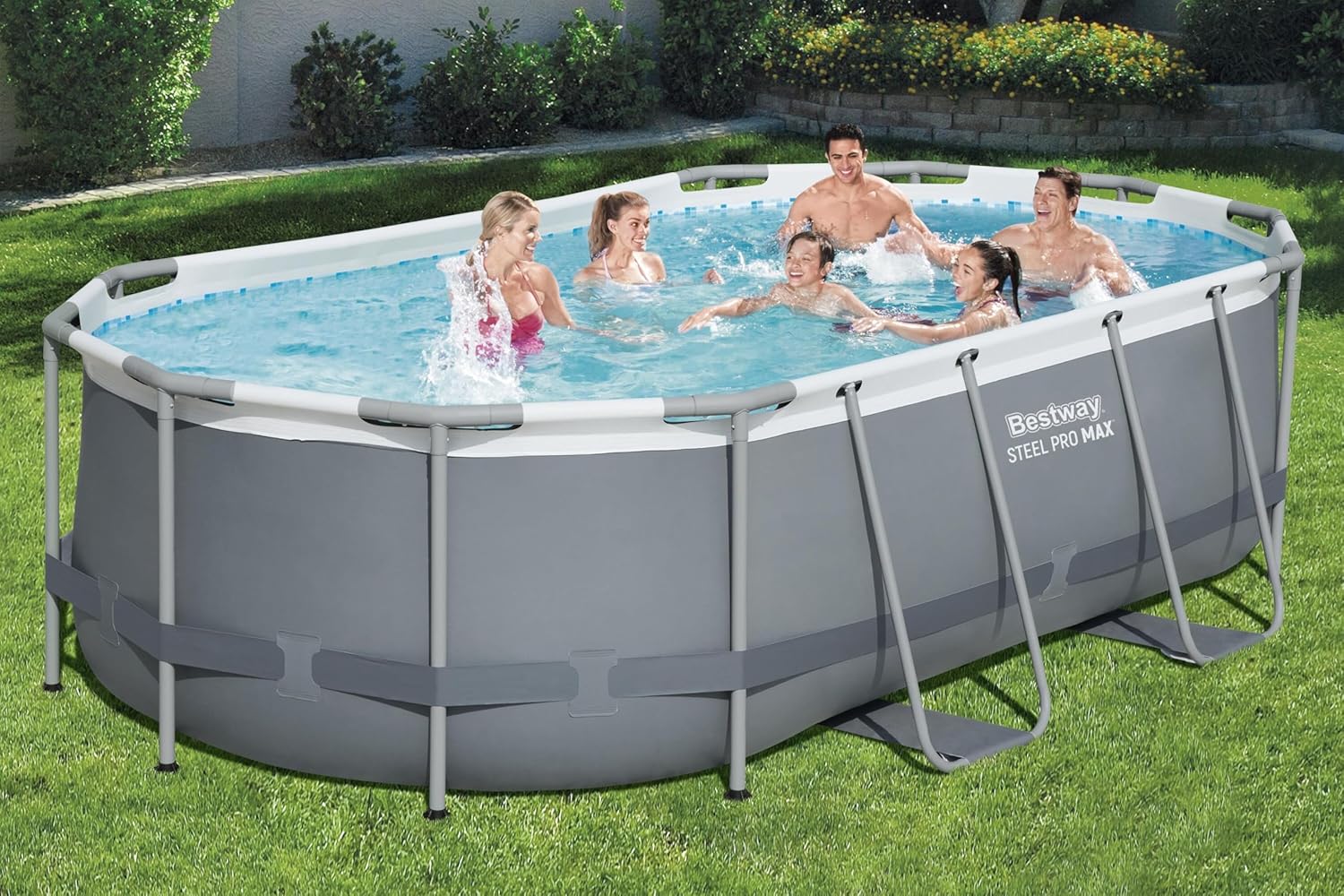 Bestway - Steel Pro Max - 427x250x100 cm - piscine hors sol, gris