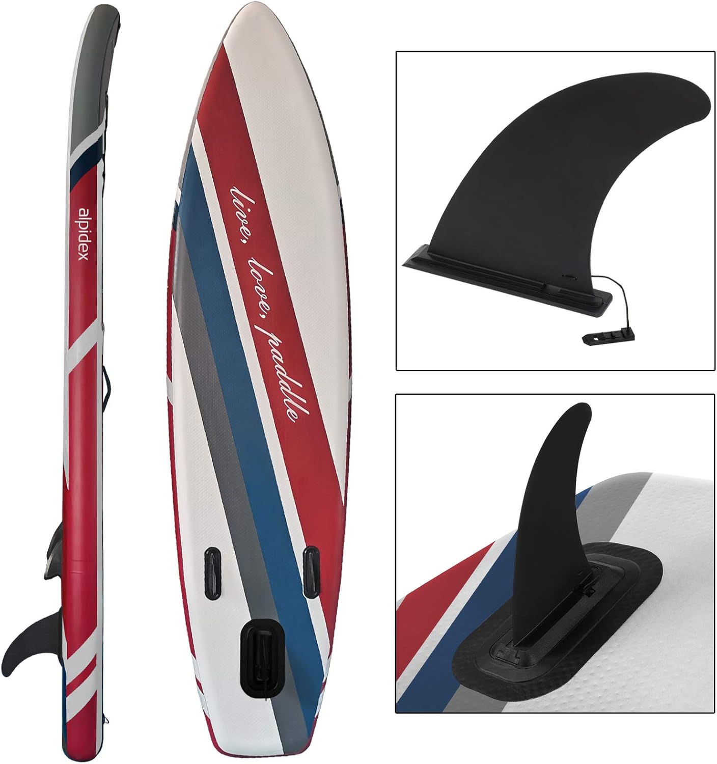 ALPIDEX - Stand Up Paddle Board - 320x76x15 cm - Gonflable, 200 kg