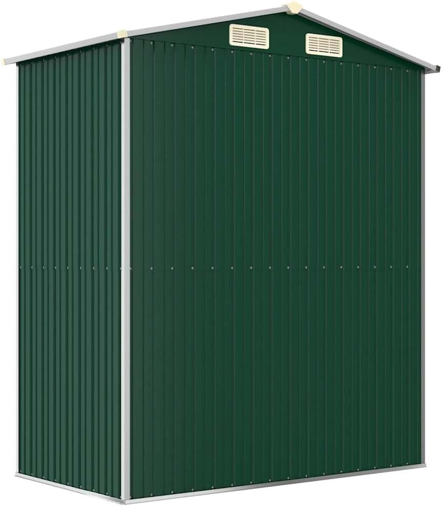 vidaXL - Abri de jardin vert 192x108x223 cm acier galvanisé, rangement