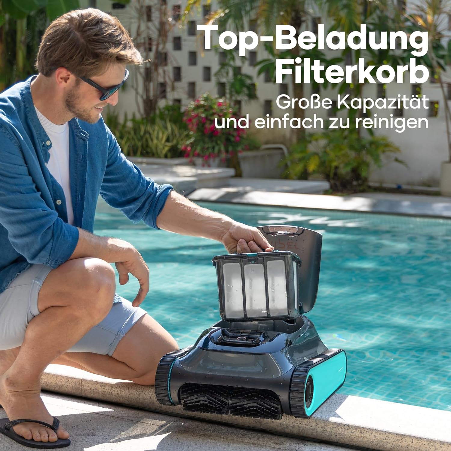 AIPER - Robot piscine sans fil, 150 min, WavePath 2.0, 150㎡