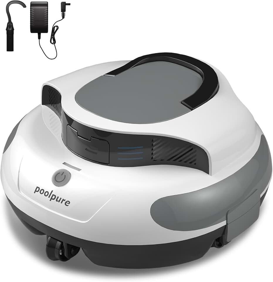 POOLPURE - Robot piscine sans fil, 100min, 5000mAh, 90m², 2026