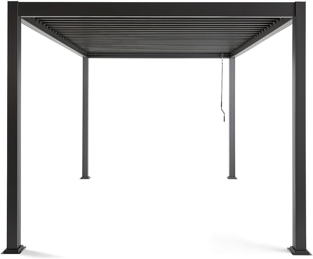 Bestmobilier - Cherry série - pergola bioclimatique 4x3m - aluminium gris anthracite